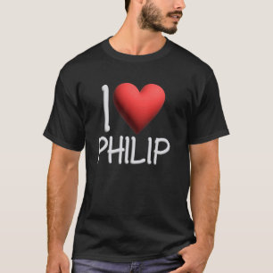 Camiseta Me encanta Philip Name Personalizado Guy BFF Phil