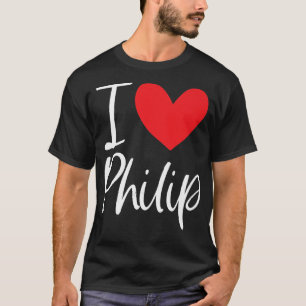 Camiseta Me encanta Philip Name Personalized Boy Man BFF Fr