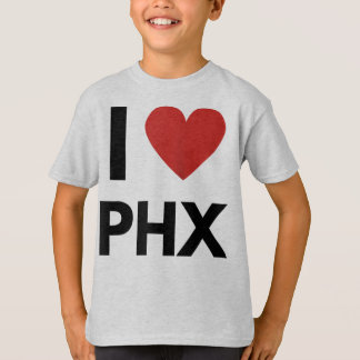 Camiseta Me encanta PHX Heart Phoenix Love Fan Apparel Ragl