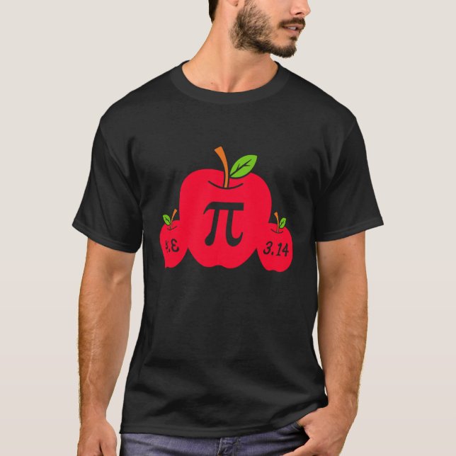 Camiseta Me encanta Pi apple Day Math Nerd Pie 3 14 Profeso (Anverso)