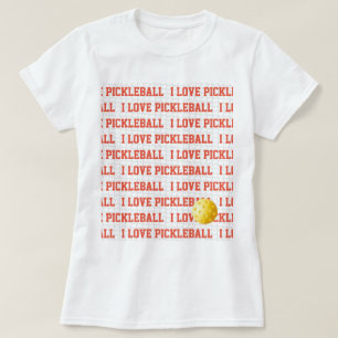 Camiseta ME ENCANTA PICKLEBALL Sports Fun Yellow Ball Net T