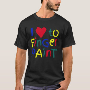 Camiseta Me encanta pintar con los dedos - soy pintor de ni