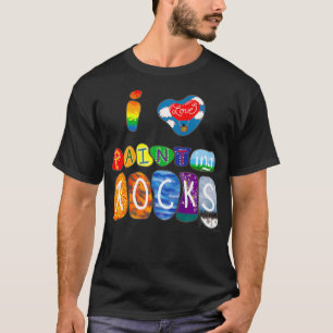 Camiseta Me encanta pintar rocas, artista pintador de rock