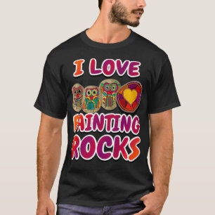 Camiseta Me encanta pintar rocas, diseñador de arte