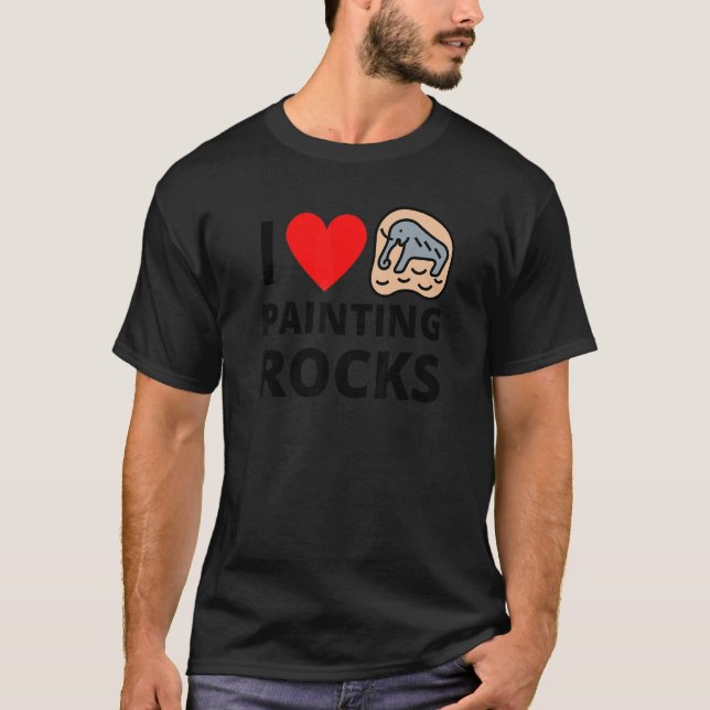 Camiseta Me encanta pintar rocas Rocas Rocas Cardilla Amabi (Anverso)