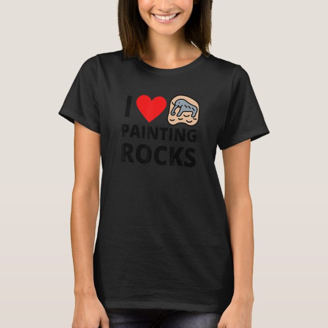 Camiseta Me encanta pintar rocas Rocas Rocas Cardilla Amabi (Anverso)