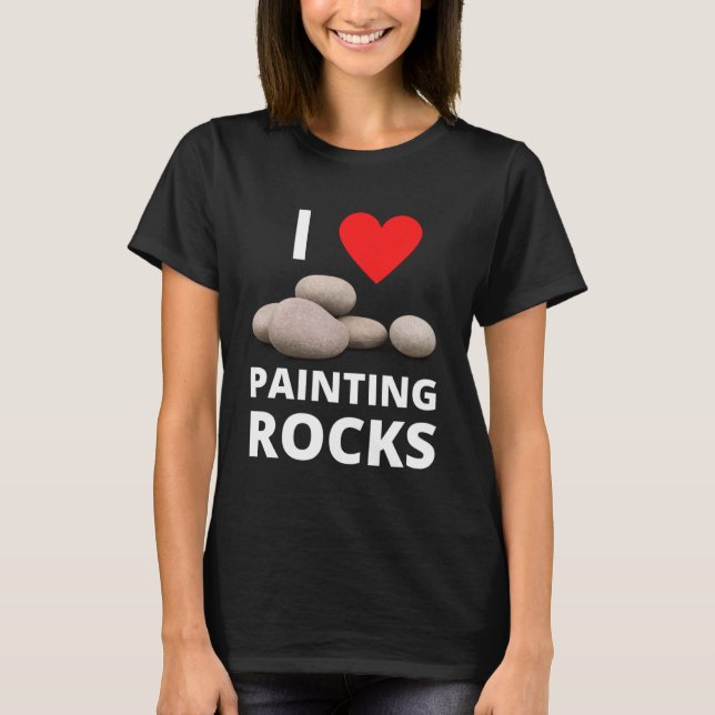 Camiseta Me encanta pintar Rocas Rocas Rock Corazón Amabili (Anverso)