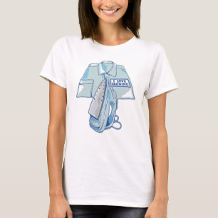 Camiseta Me encanta planchar hierro gracioso