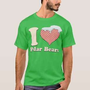 Camiseta Me encanta Polar Bears Heart Premium