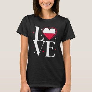 Camiseta Me encanta Polonia Vintage polaco raíces corazón P