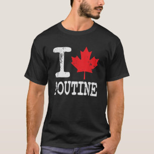 Camiseta Me encanta Poutine Funny Bandera Francesa Canadien