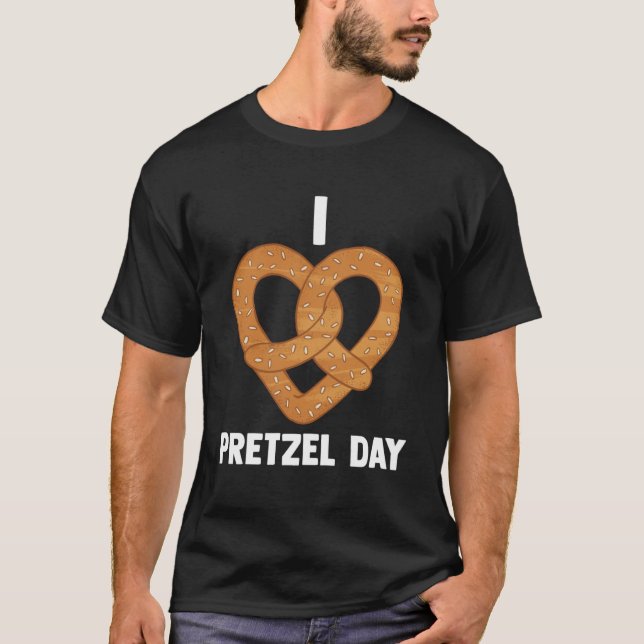 Camiseta Me Encanta Pretzel Day Sweet Knot Chocolate German (Anverso)