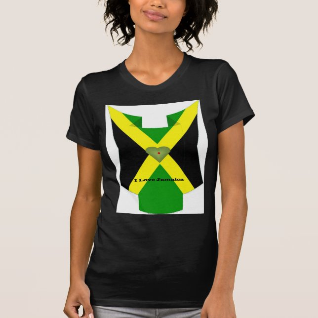 Camiseta Me encanta que Jamaica tenga un buen día y una mej (Anverso)