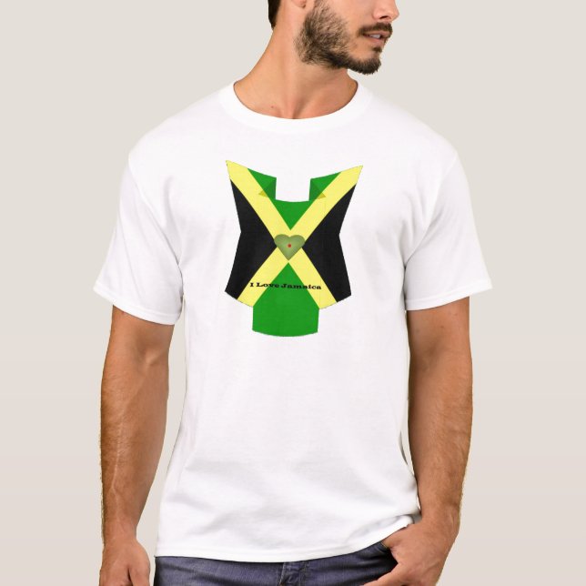 Camiseta Me encanta que Jamaica tenga un buen día y una mej (Anverso)