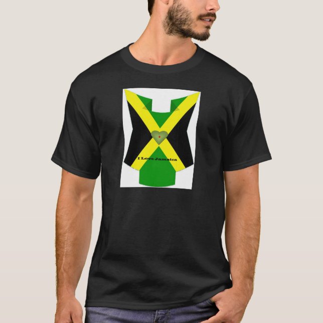 Camiseta Me encanta que Jamaica tenga un buen día y una mej (Anverso)