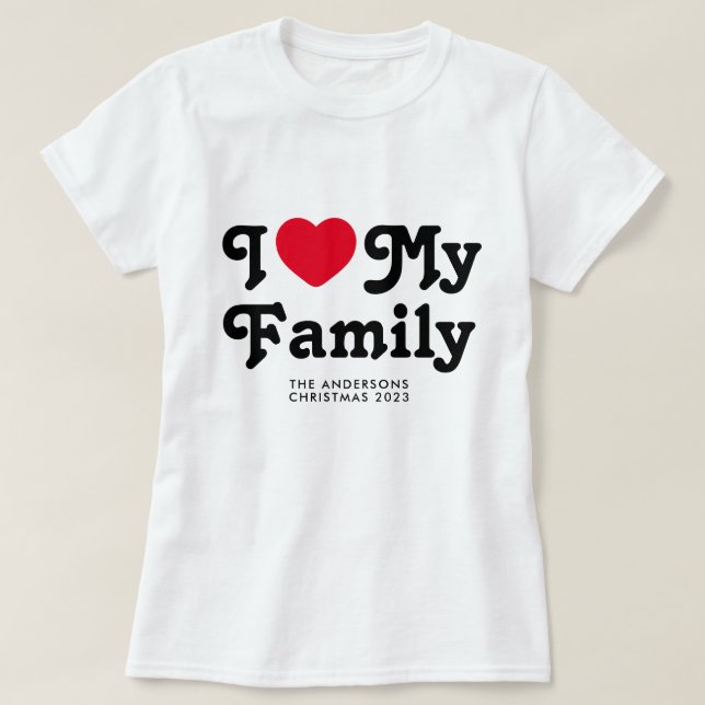 Camiseta Me encanta que los Navidades de mi familia coincid (Diseño del anverso)