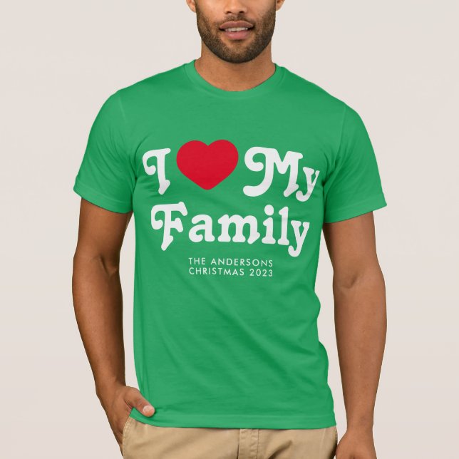 Camiseta Me encanta que los Navidades de mi familia coincid (Anverso)