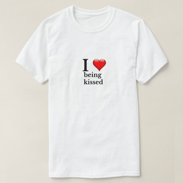 Camiseta Me encanta que me besen (Diseño del anverso)
