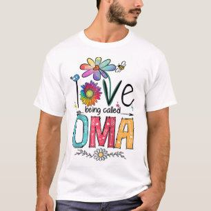 Camiseta Me encanta que me llamen Oma Daisy Flor, la fiesta