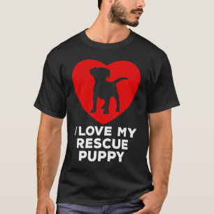Camiseta Me encanta que mi cachorro de rescate adopte un pe