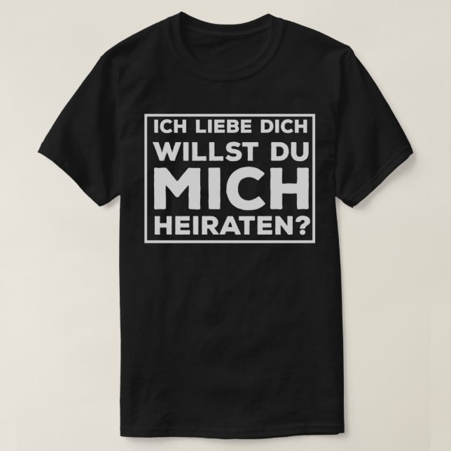 Camiseta me encanta que te cases conmigo (Diseño del anverso)