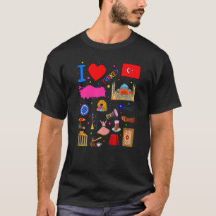 Camiseta Me encanta que Turquía haya dibujado la bandera tu