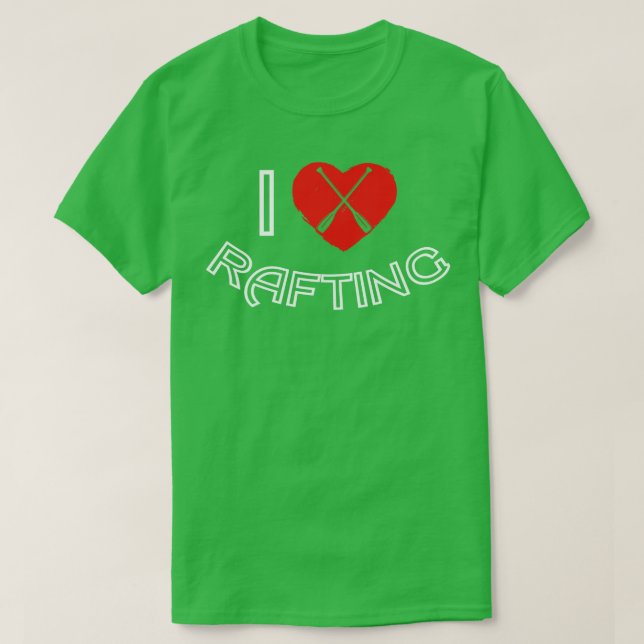 Camiseta Me encanta Rafting Heart Raft Rafter (Diseño del anverso)