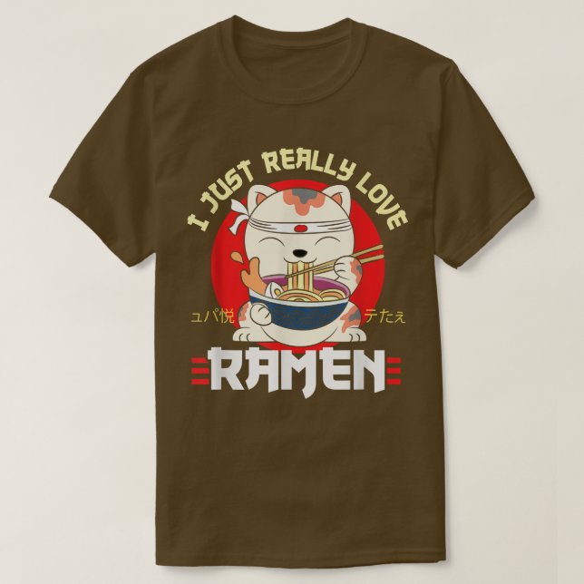 Camiseta Me encanta Ramen fan de Ramen (Diseño del anverso)