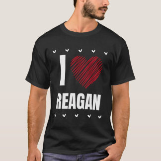 Camiseta Me encanta Reagan Guay Name Red Heart Funny Person