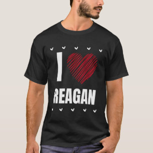 Camiseta Me encanta Reagan Guay Name Red Heart Funny Person
