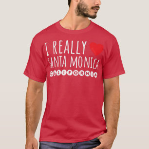 CAMISETA ME ENCANTA REALMENTE (CORAZÓN) SANTA MONICA CALIFO