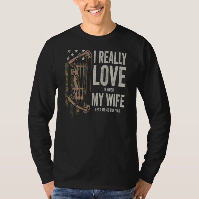 Camiseta Me Encanta Realmente Mi Esposa Mens Deer Hundiendo (Anverso)