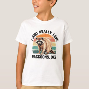 Camiseta Me Encanta Realmente Raccoons, OK - Adorable Racco
