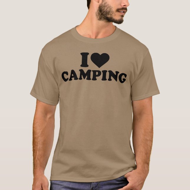Camiseta me encanta regalo blanco de camping (Anverso)