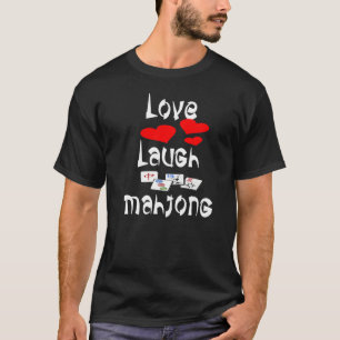 Camiseta Me encanta reír Mahjong divertirse, Mamáes de jueg