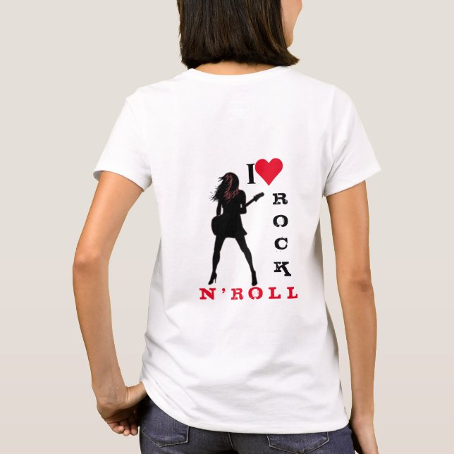 Camiseta Me encanta Rock N' Roll - Rock N' Roll Chica - (Reverso)