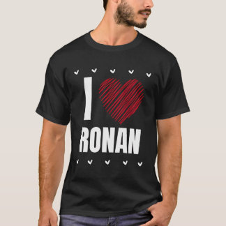Camiseta Me encanta Ronan Nombre Guay Heart Funny Personali