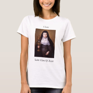 Camiseta me encanta saint clare of assisi
