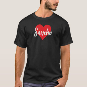 Camiseta Me Encanta Sancho Nombre Y Corazón