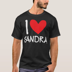 Camiseta Me encanta Sandra Nombre Chica Personalizada Mujer