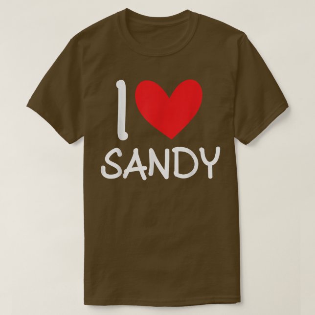 Camiseta Me encanta Sandy Name Chica personalizada Mujer BF (Diseño del anverso)