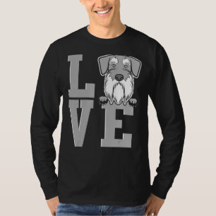 Camiseta Me encanta Schnauzer Dogs Vintage Schnauzer en min