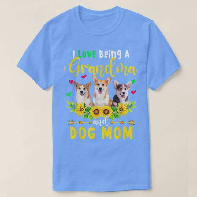 Camiseta Me Encanta Ser Abuela Y Perro Mamá Corgi Perros Su (Diseño del anverso)