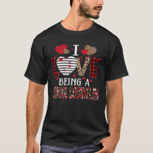 Camiseta Me Encanta Ser Consejero Escolar O Corazones Rojos
