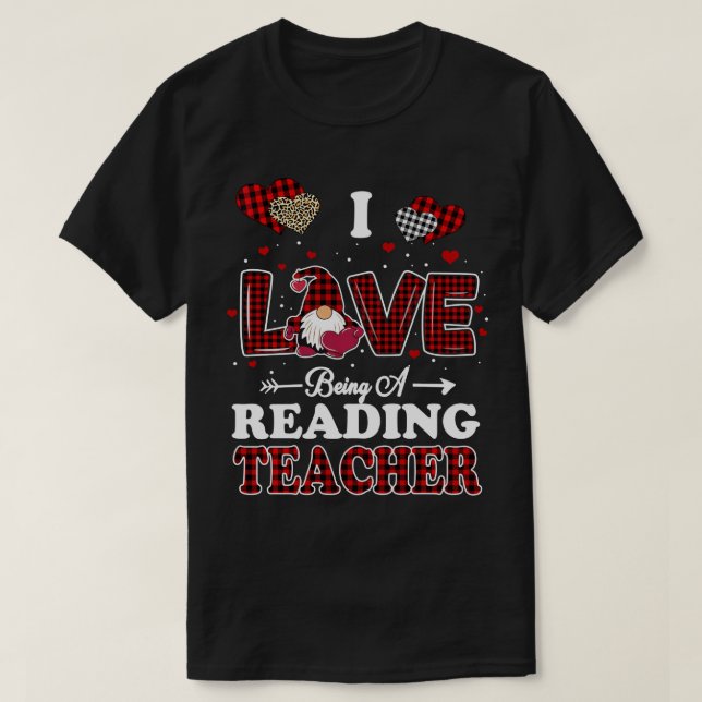 Camiseta Me Encanta Ser Día de San Valentín De Lectura (Diseño del anverso)