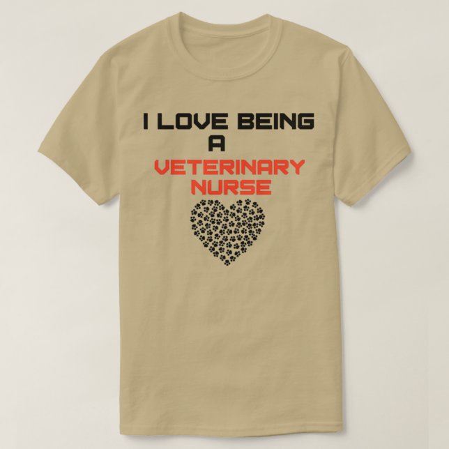 Camiseta Me encanta ser enfermera veterinaria 1 (Diseño del anverso)