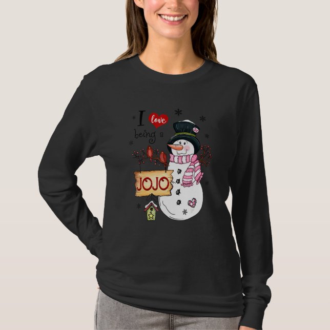 Camiseta Me Encanta Ser Jojo Navidades De Snowman Noches Gr (Anverso)