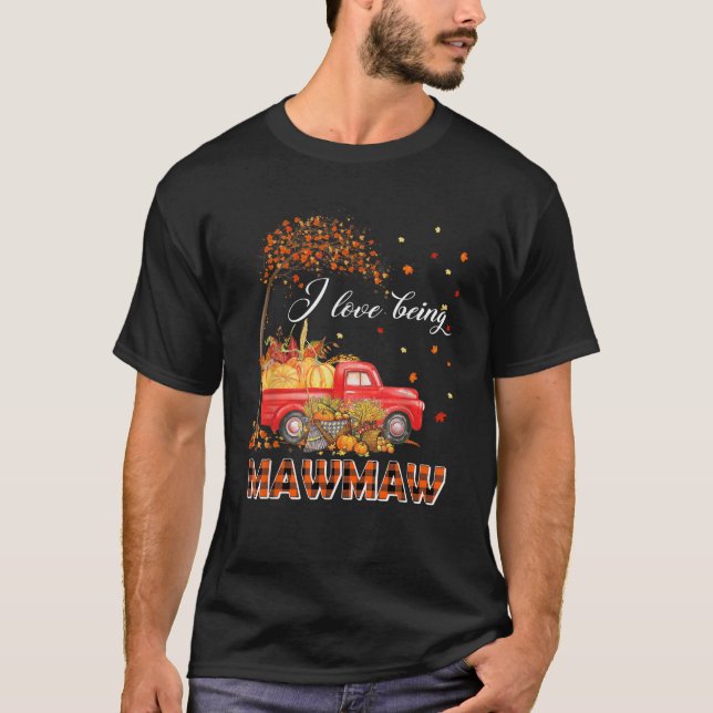 Camiseta Me Encanta Ser La Calabaza De Camión Mawmaw Cae El (Anverso)