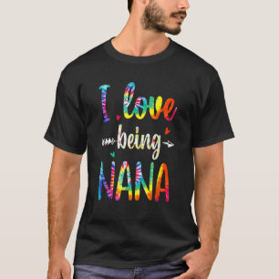 Camiseta Me Encanta Ser La Familia Nana Tie Dye