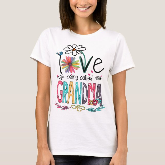 Camiseta Me Encanta Ser Llamada Abuela Mimi Nana Gigi Lover (Anverso)